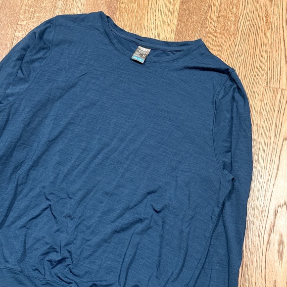 Icebreaker Mira Merino Wool Cool Lite Blue Base Layer L/S T Shirt Womens Medium - Picture 3 of 8